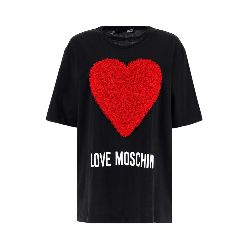 Love Moschino 女黑色女士t恤 W4f8742-m3517-4005 In Black