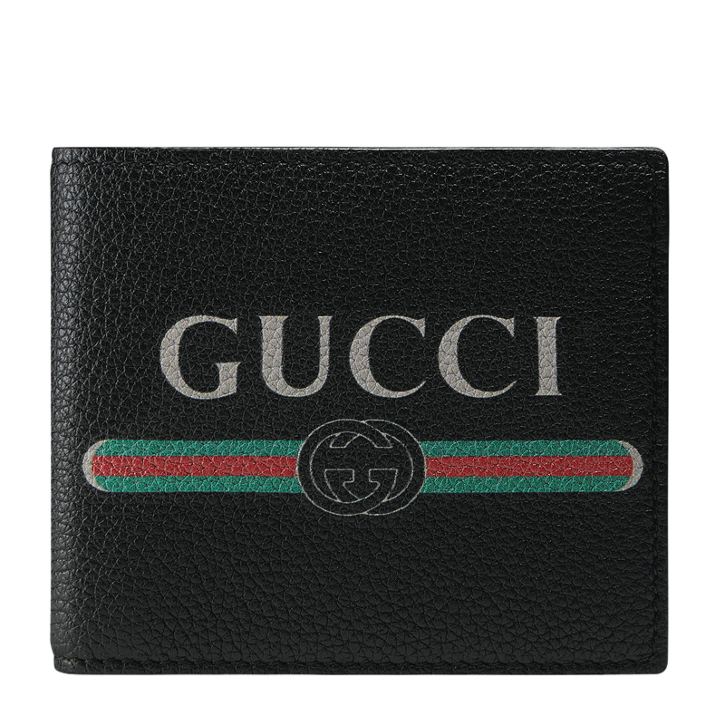 Gucci 古驰 男士黑色皮革短款钱包 496309-0gcat-8163