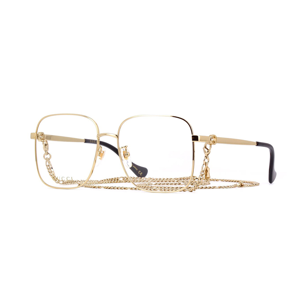 Gucci Gg1092oa Glasses In 001 Gold Gold Transparent