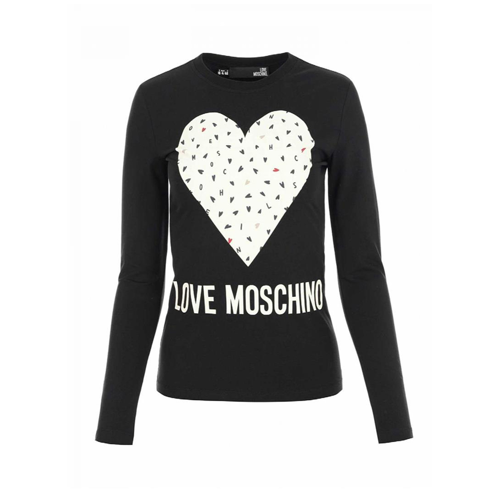 Love Moschino 女黑色女士t恤 W4g5223-e1951-c74 In Black