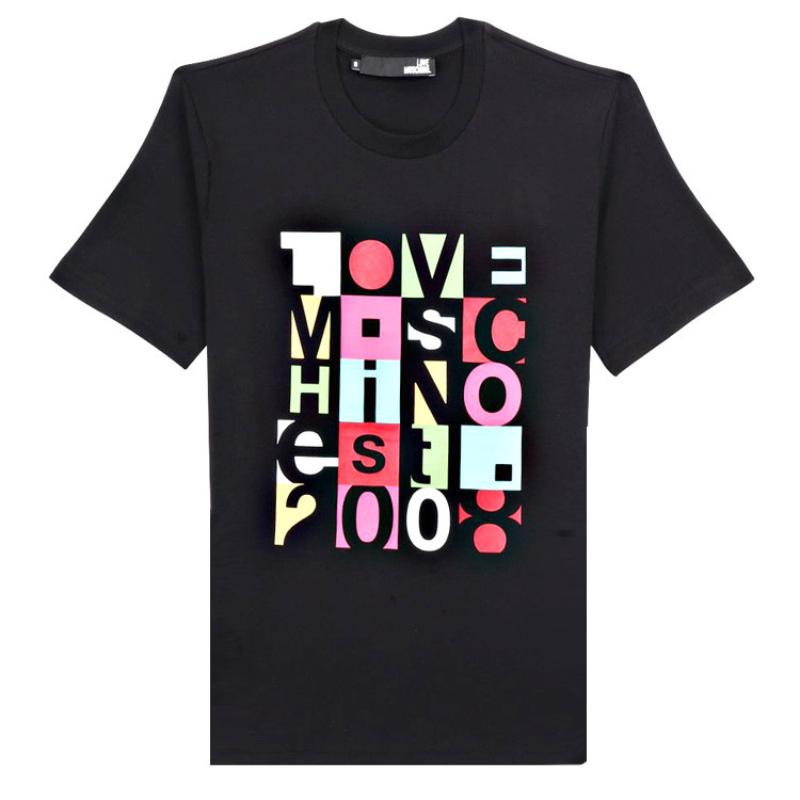 Love Moschino 黑色男士t恤 47312le1811-c74 In Black