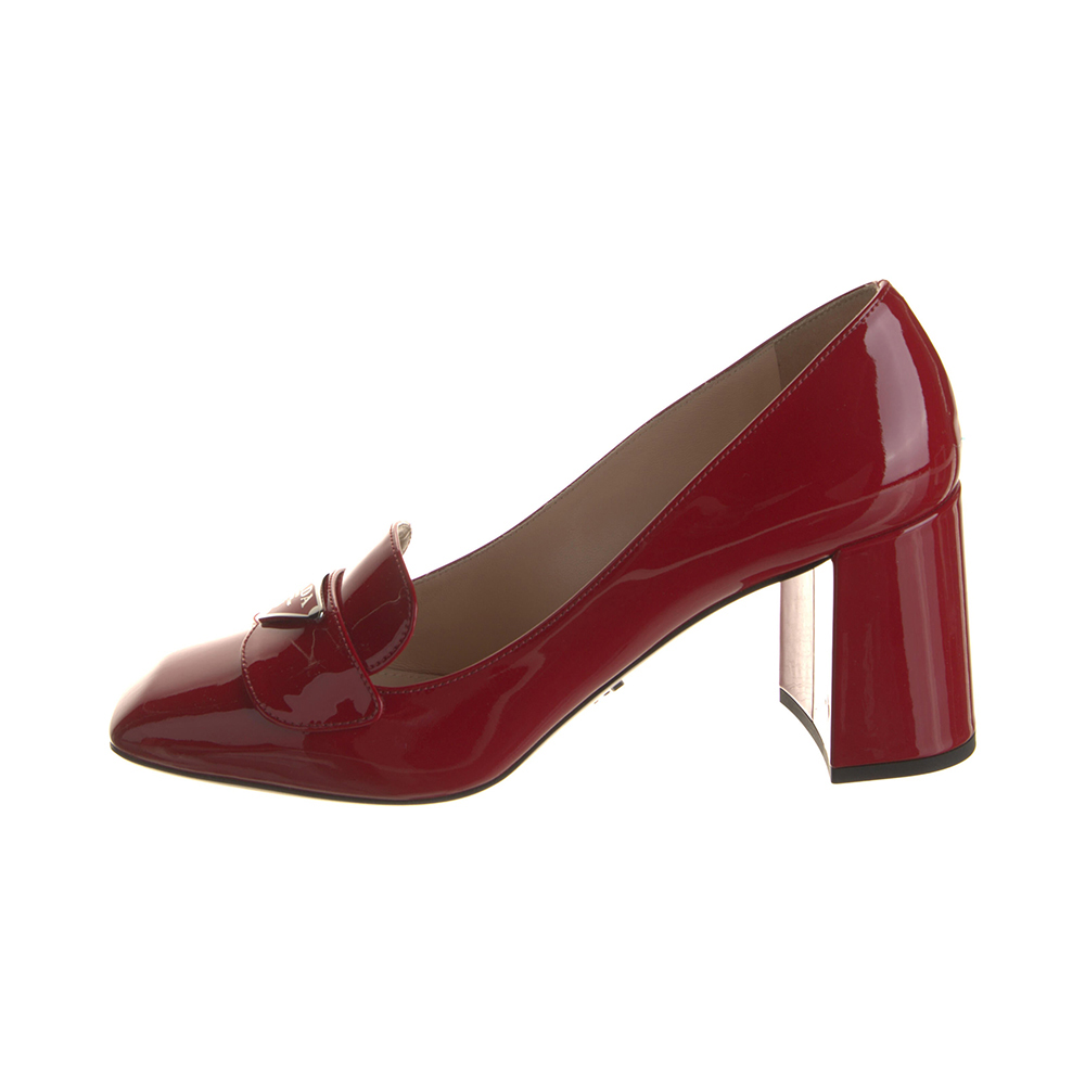 Prada 女士红色皮革高跟鞋 1d017m-069-f0011 In Burgundy