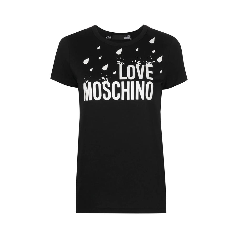 Love Moschino 女黑色女士t恤 W4f731l-3876-c74 In Black
