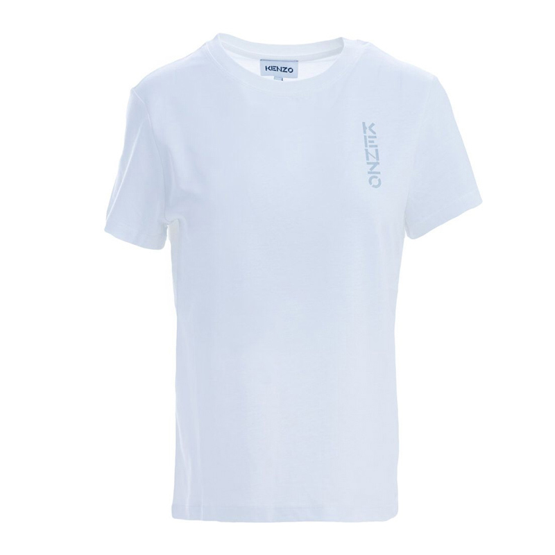 Kenzo 女士白色棉质印花t恤Fb62ts8474sa-01b In Blue | ModeSens