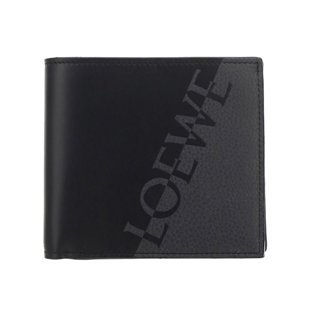 Loewe 男士黑色皮革印花短款钱包 C314501x01-1268