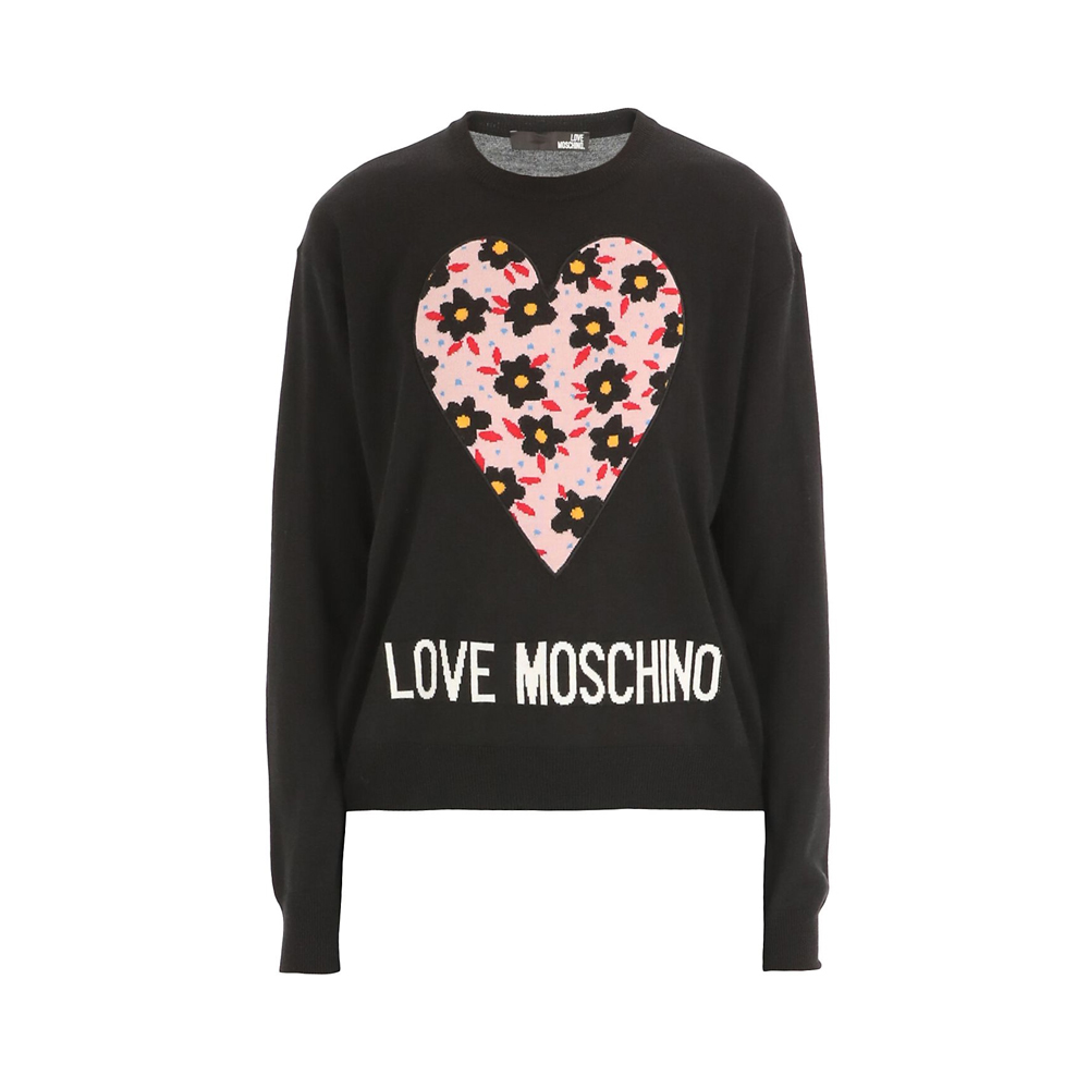 Love Moschino 女黑色女士卫衣/帽衫 Ws89g11-x0046-c74 In Black