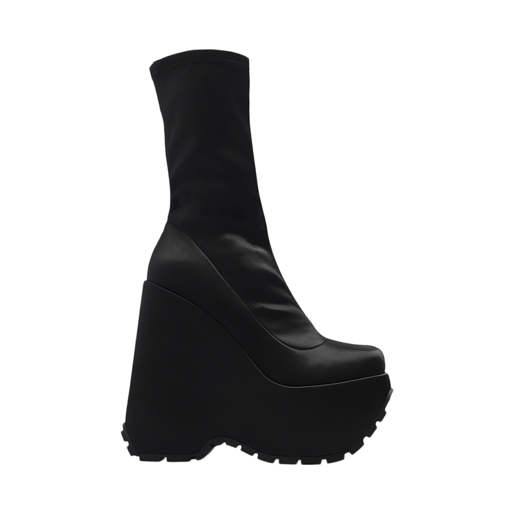 Versace 黑色女士中筒靴1005884-1a03159-1b000 In Black | ModeSens