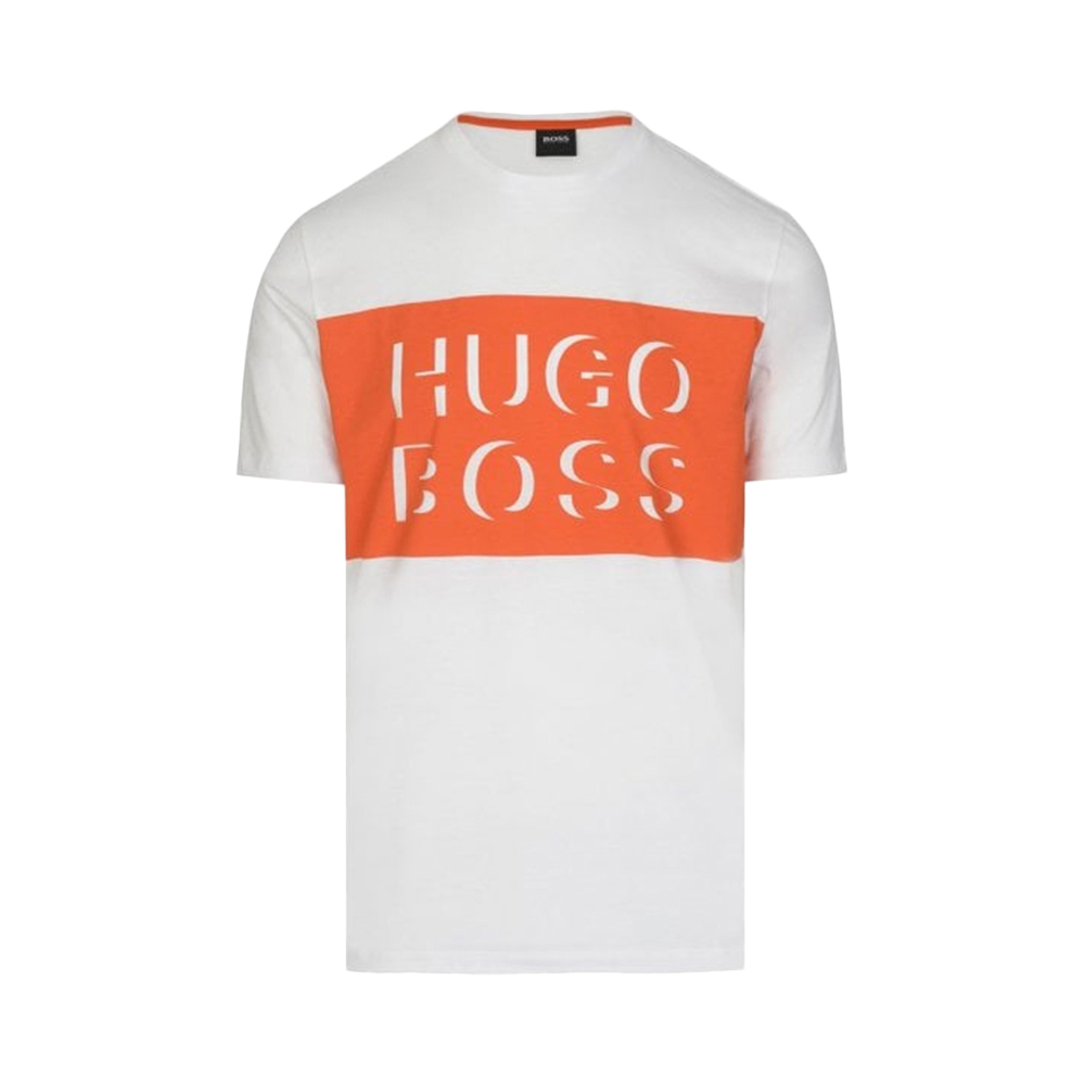 Hugo Boss 男士白色棉质短袖t恤 Tiburt-162-50426064-100 In White