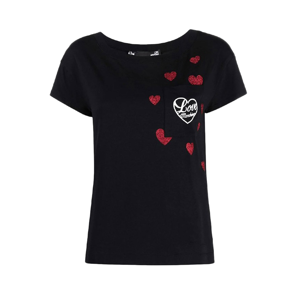Love Moschino 女黑色女士t恤 W4f302o-e2264-c74 In Black