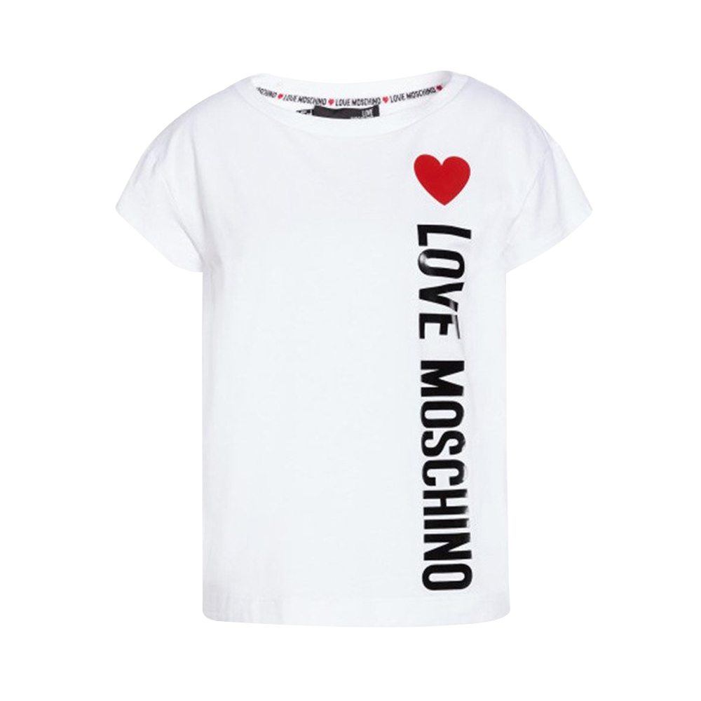 Love Moschino 女白色女士t恤 W4f301q-1698-a00 In White