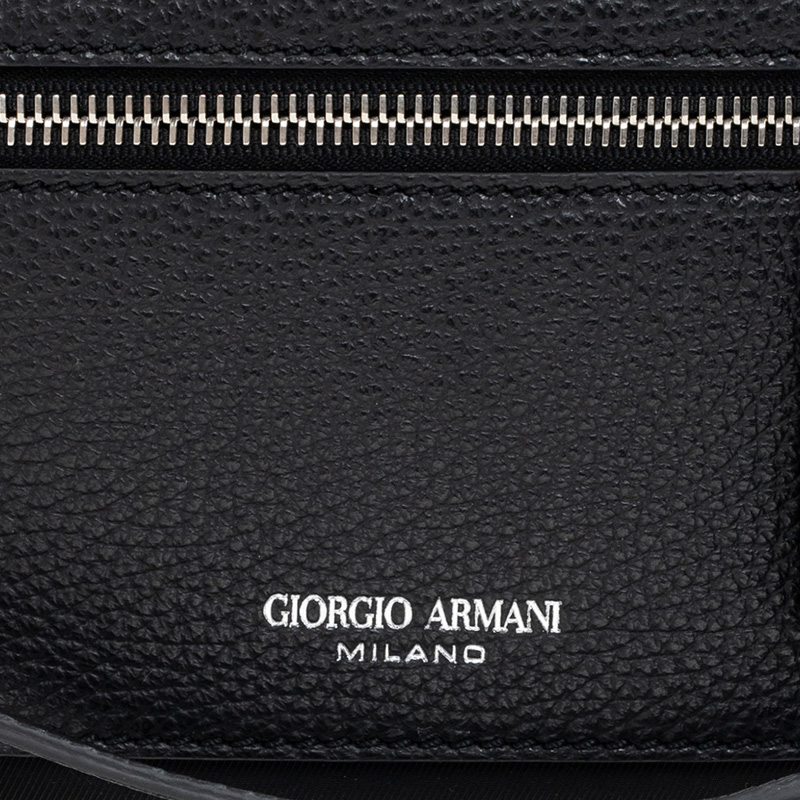 Giorgio Armani 男士黑色皮革手提包 Y2r576-yi68e-80001
