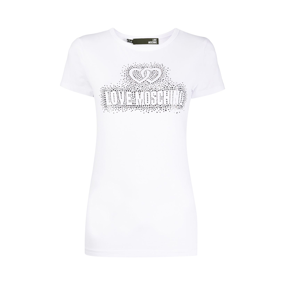 Love Moschino 女白色女士t恤 W4f7360-1698-a00 In White