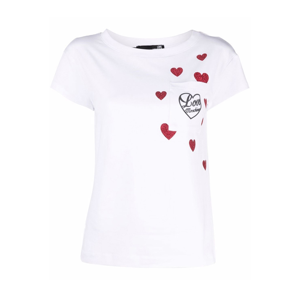 Love Moschino 女白色女士t恤 W4f302o-e2264-a00 In White