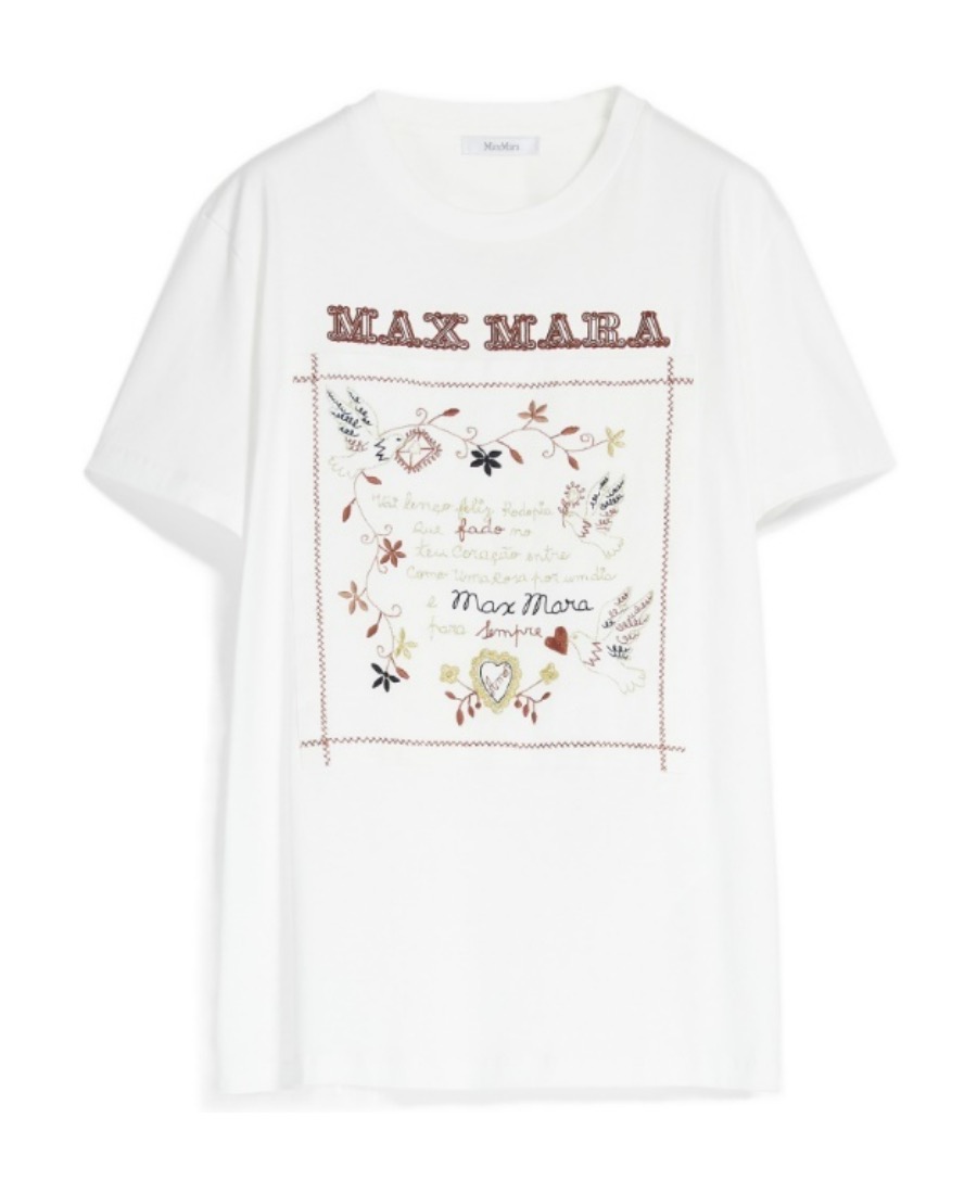Max Mara 白色女士t恤 1941033106-006 In White
