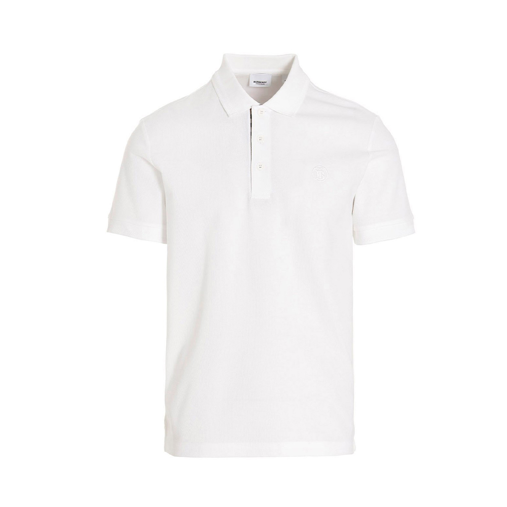 Burberry 男士白色棉质短袖polo衫 8055229 In White