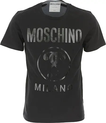 Boutique Moschino 男士黑色棉质短袖t恤 J0706-5240-0555 In Black