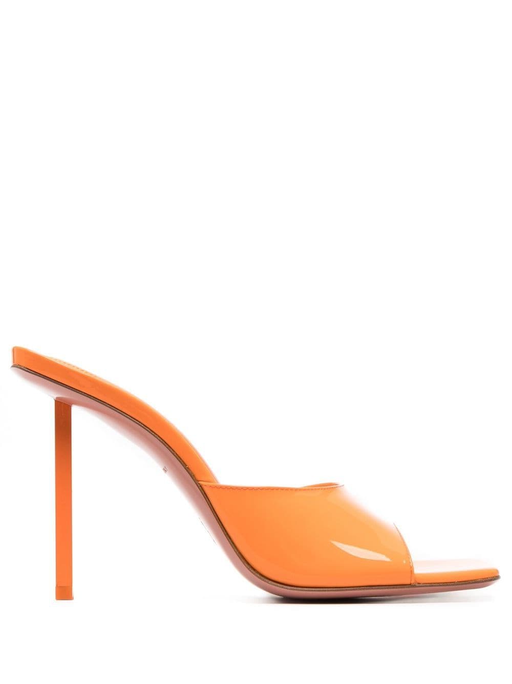 Amina Muaddi 女橙色女士高跟鞋 Lauraslipperpatentorange In Orange