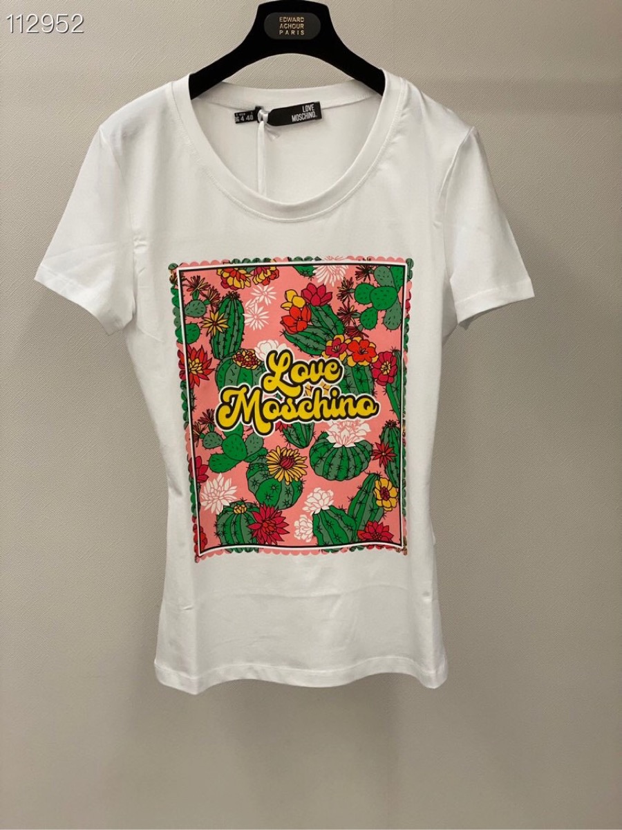 Love Moschino 白色女士t恤 W4h1921-e195-1a00 In White