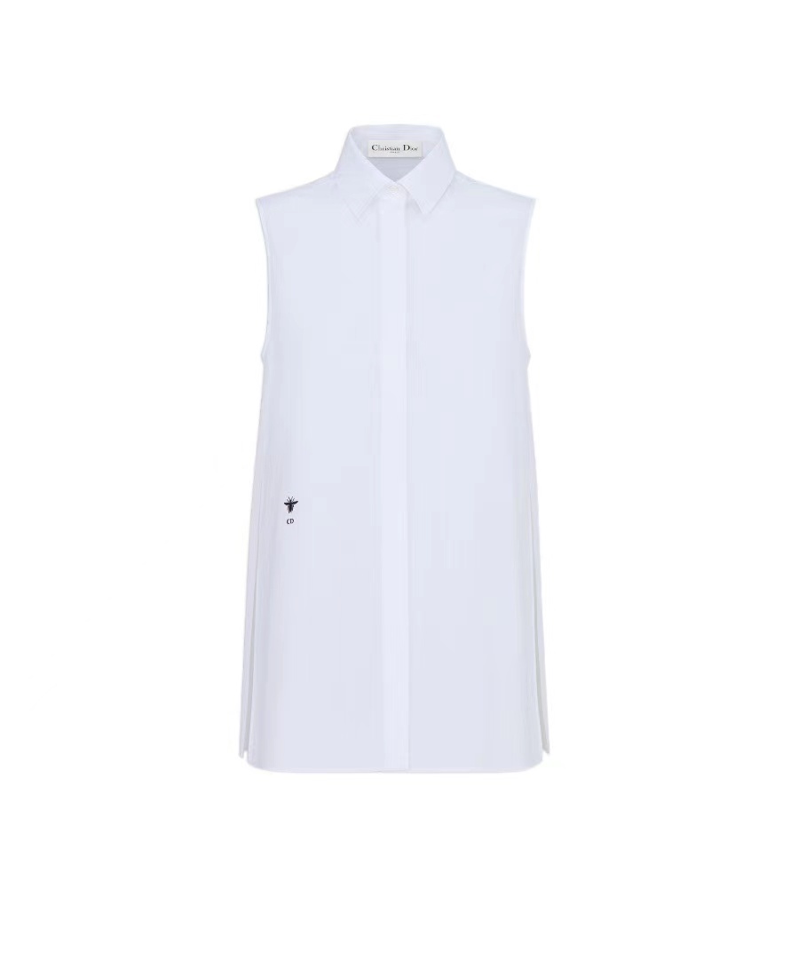 Dior 女士白色棉无袖衬衫 211b75a-3356-0100 In White
