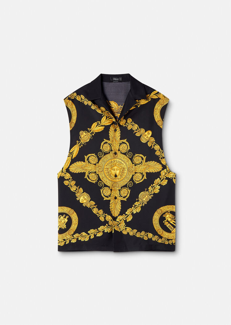 Versace 黑色男士衬衫 1008369-1a06819-5b000 In Gold