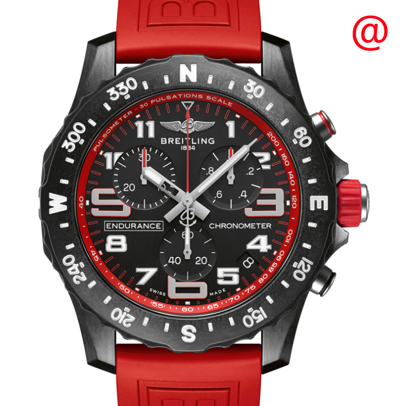 Breitling Mens Red X82310d91b1s1 Endurance Pro Breitlight® And Rubber Thermocompensated Superquartz™