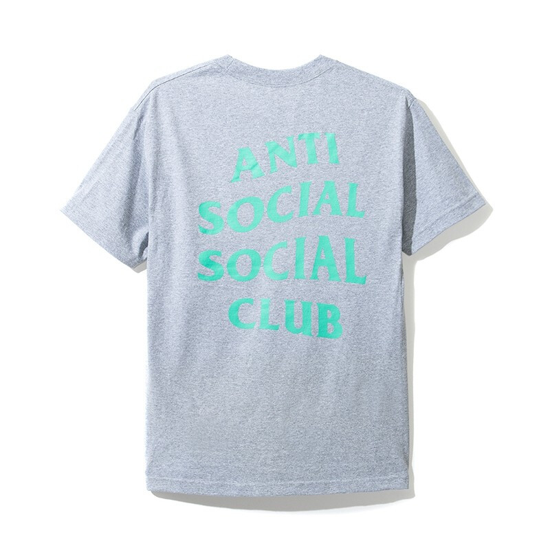 Anti Social Social Club 男士灰色字母t恤 Asst256 In Blue