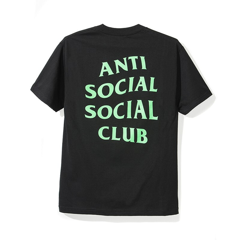 Anti Social Social Club 男士黑色字母t恤 Asst254 In Black