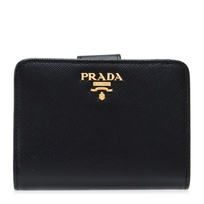 Prada 普拉达 女士迷你黑色钱包 1ml018-qwa-f0002