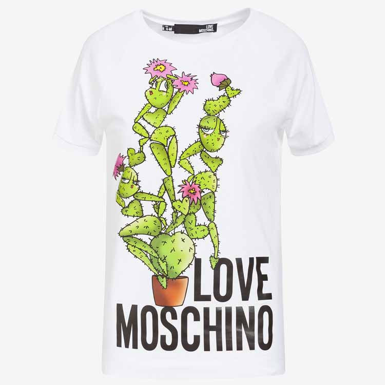 Love Moschino 白色女士t恤 4g7601e2011-a00 In White